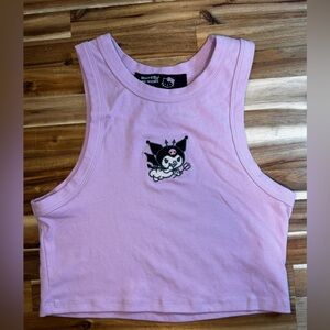 Kuromi Crop Tank Top | Hello Kitty & Friends x Forever 21 | Pink & Black | M